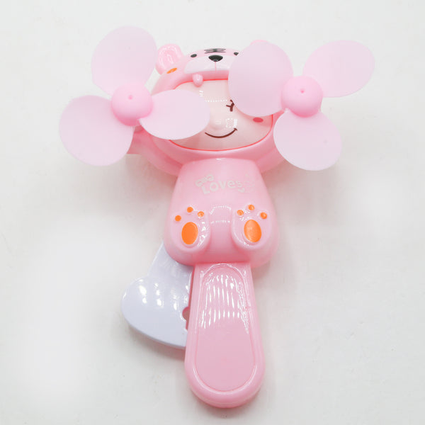 Tiger Hand Pressed Fan Toy - Pink