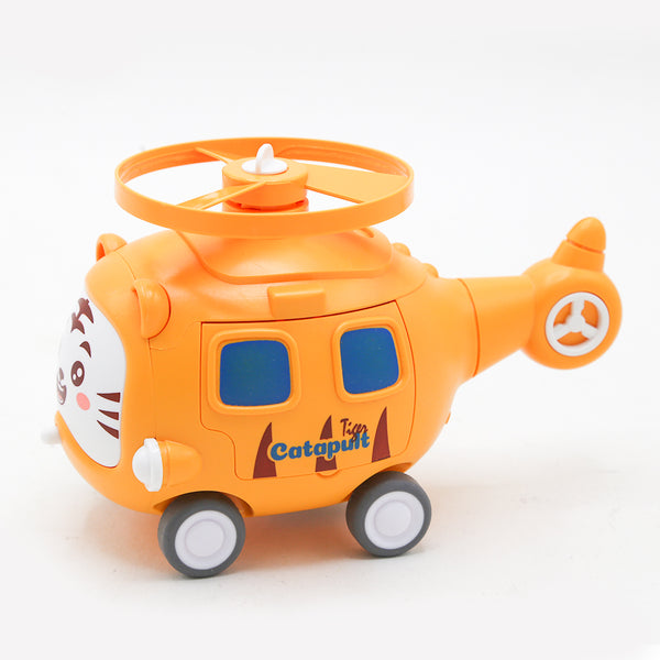 Pull back Aircraft with Launcher Toy - Yellow, Non-Remote Control, Chase Value, Chase Value