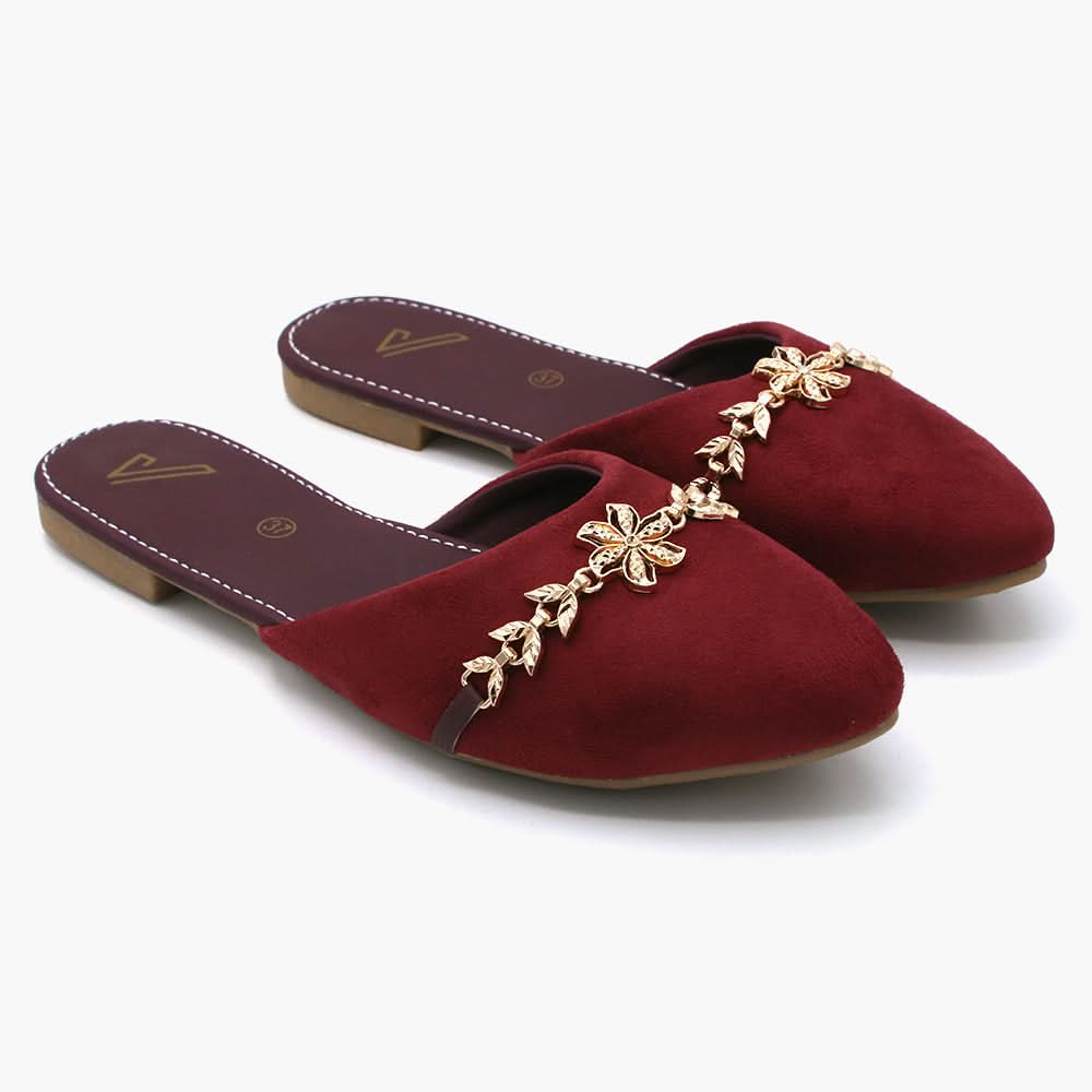 Women's Banto Slipper - Maroon, Women Slippers, Chase Value, Chase Value