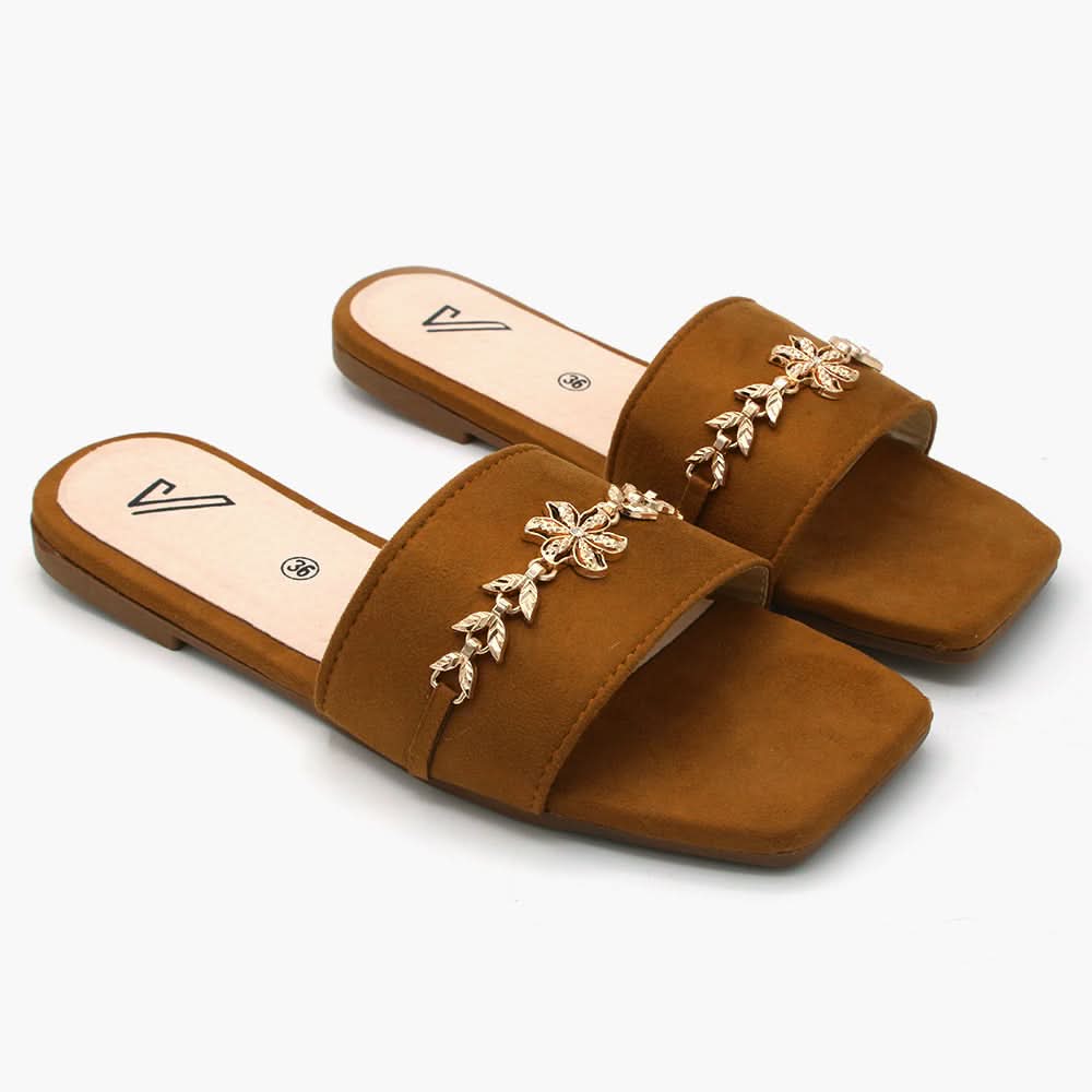 Women's Slipper - Brown, Women Slippers, Chase Value, Chase Value