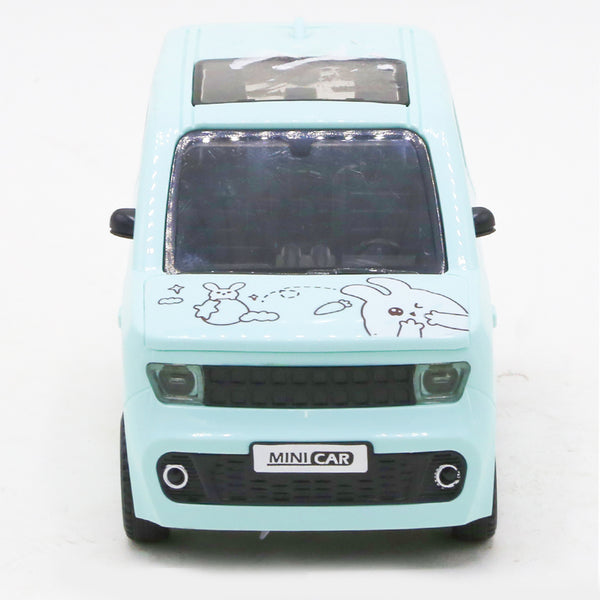 Friction Mini Car with Light Toy - Cyan, Non-Remote Control, Chase Value, Chase Value