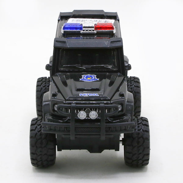 Friction Police Jeep with Light Toy - Black, Non-Remote Control, Chase Value, Chase Value