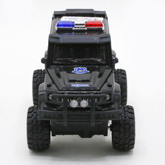 Friction Police Jeep with Light Toy - Black, Non-Remote Control, Chase Value, Chase Value