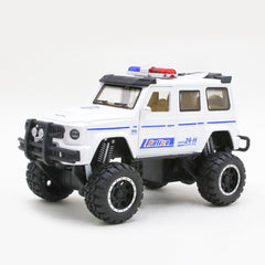 Friction Police Jeep with Light Toy - White, Non-Remote Control, Chase Value, Chase Value