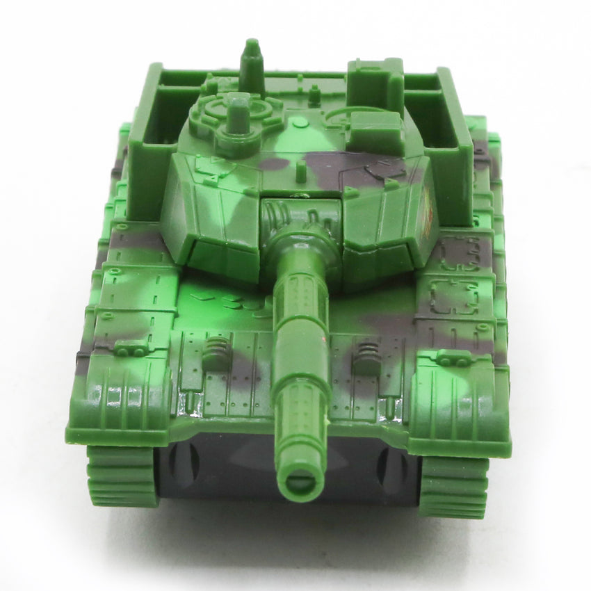 Friction Tank with Light Toy - Green, Non-Remote Control, Chase Value, Chase Value