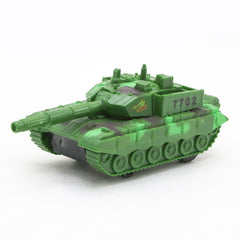 Friction Tank with Light Toy - Green, Non-Remote Control, Chase Value, Chase Value