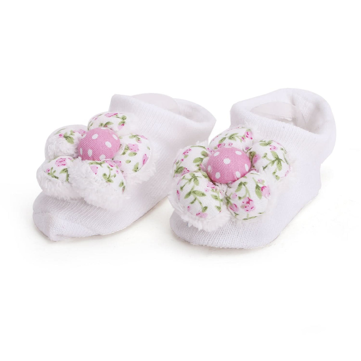 Newborn Booties Cards - White, Newborn Caps, Shoes & Socks, Chase Value, Chase Value