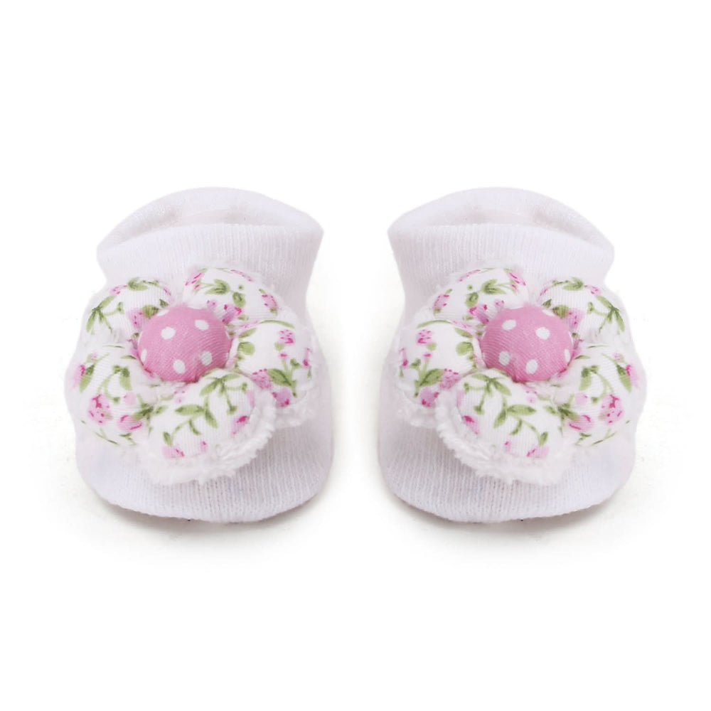 Newborn Booties Cards - White, Newborn Caps, Shoes & Socks, Chase Value, Chase Value