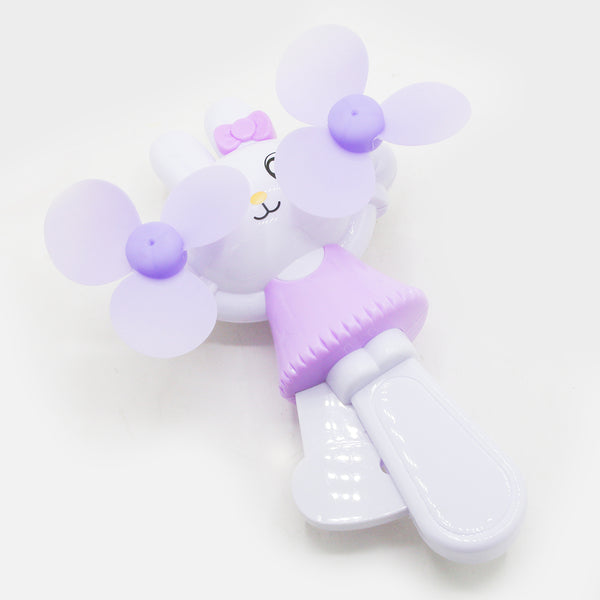 Rabbit Hand Pressed Fan Toy - Purple, Newborn Rattles & Toys, Chase Value, Chase Value