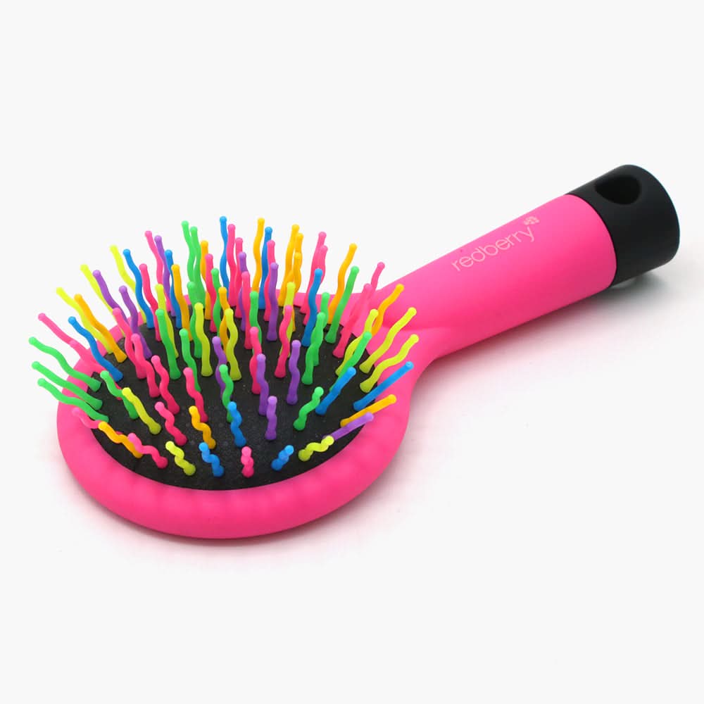 Kids Mini Hair Brush - Rainbow Mirror, Brushes & Combs, Chase Value, Chase Value
