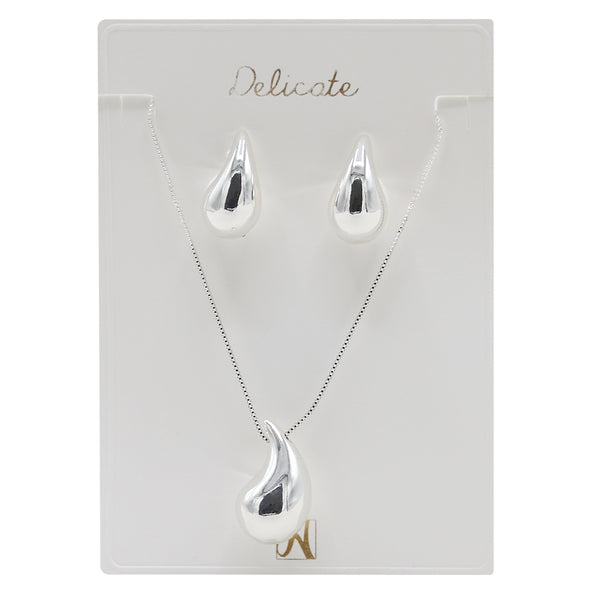 Women's Locket Set - Silver