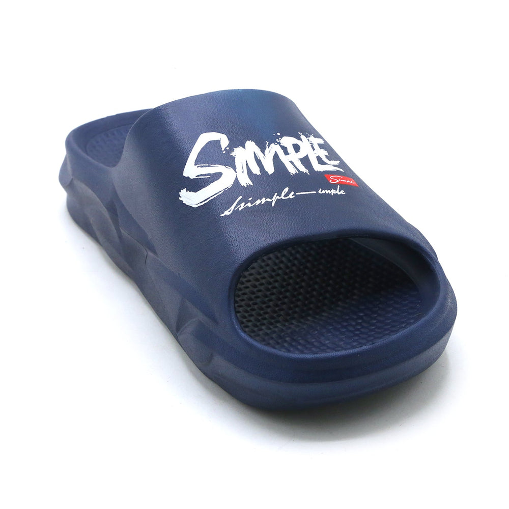 Slip on Open Toe Slider - Navy Blue, Men's Slippers, Chase Value, Chase Value