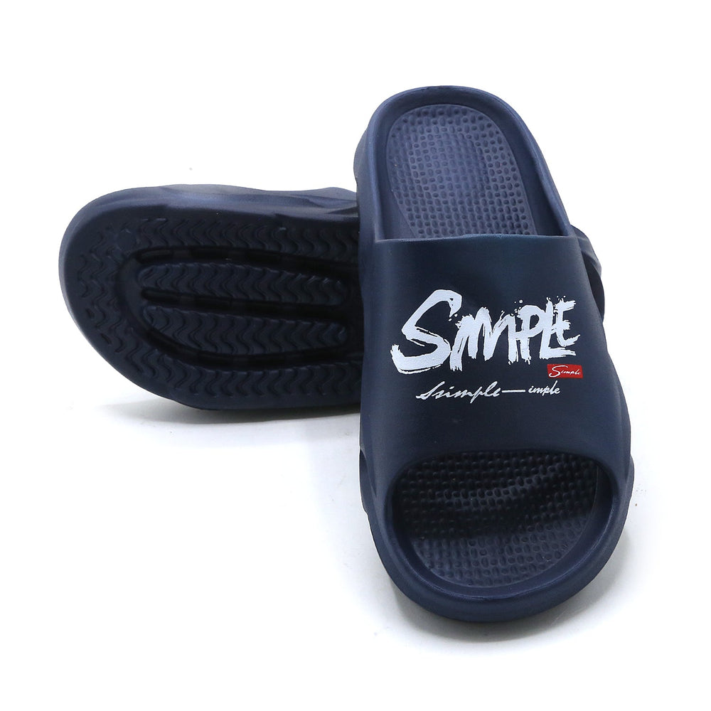 Slip on Open Toe Slider - Navy Blue, Men's Slippers, Chase Value, Chase Value