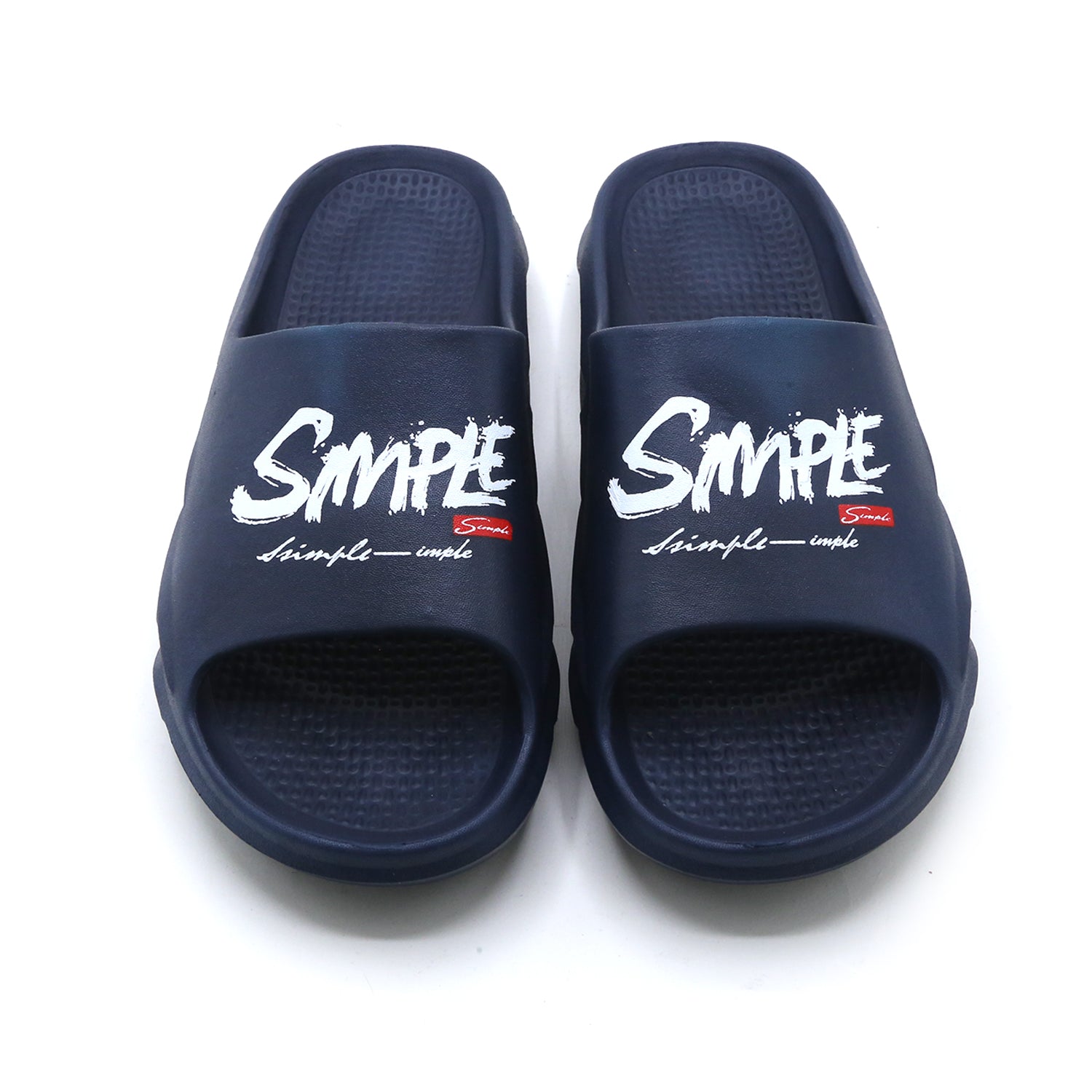 Slip on Open Toe Slider - Navy Blue, Men's Slippers, Chase Value, Chase Value
