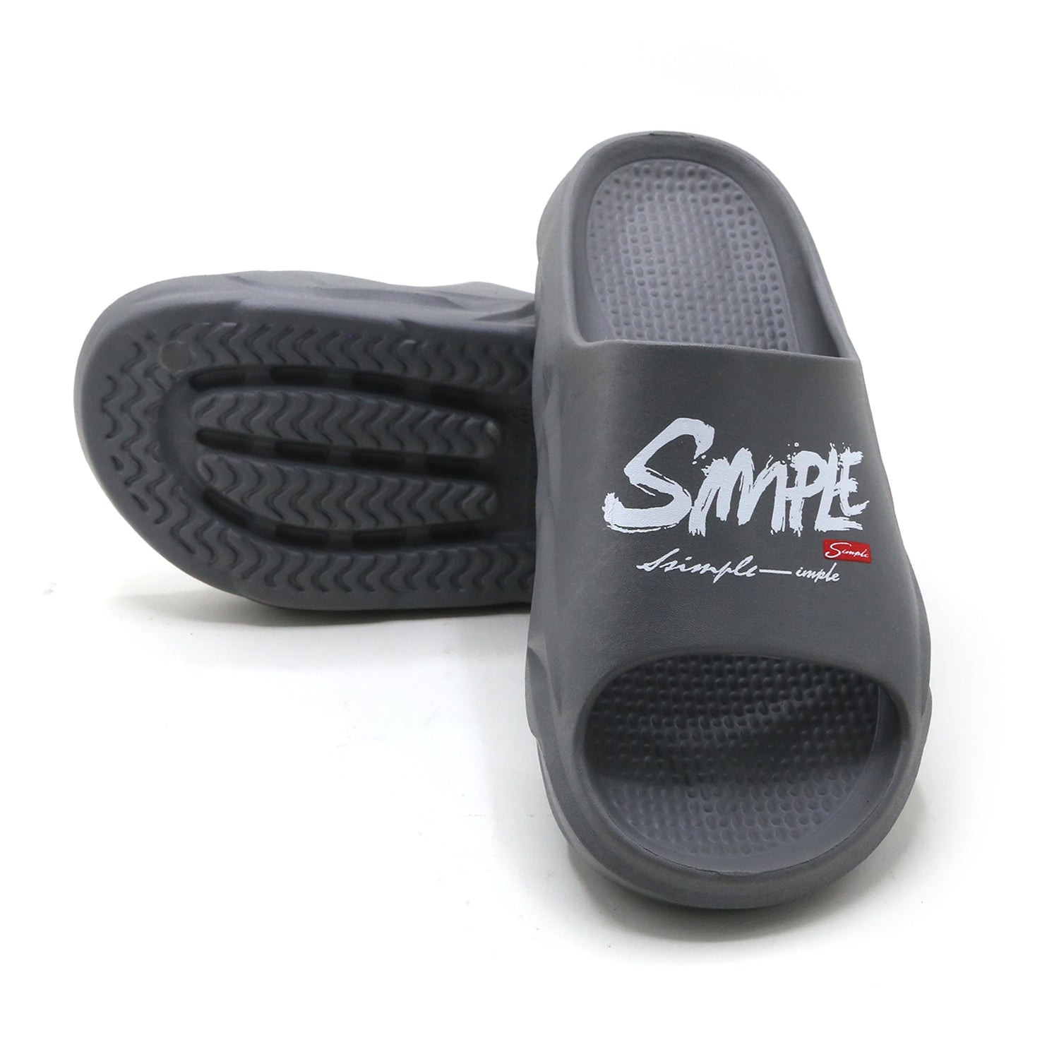 Slip on Open Toe Slider - Grey, Men's Slippers, Chase Value, Chase Value