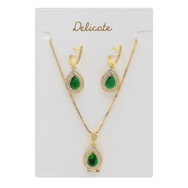 Women's Locket Set - Green