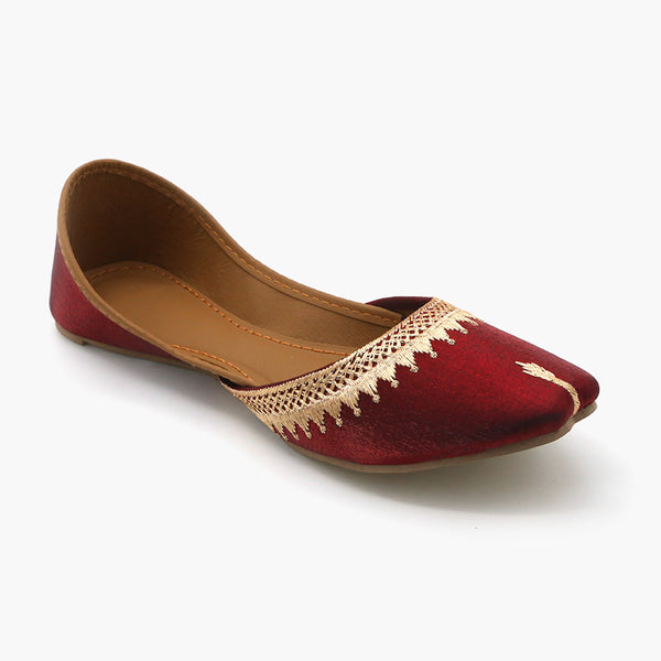 Women's Khussa - Maroon, Women Pumps, Chase Value, Chase Value