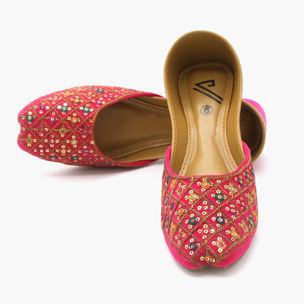 Women's Khussa - Pink, Women Pumps, Chase Value, Chase Value