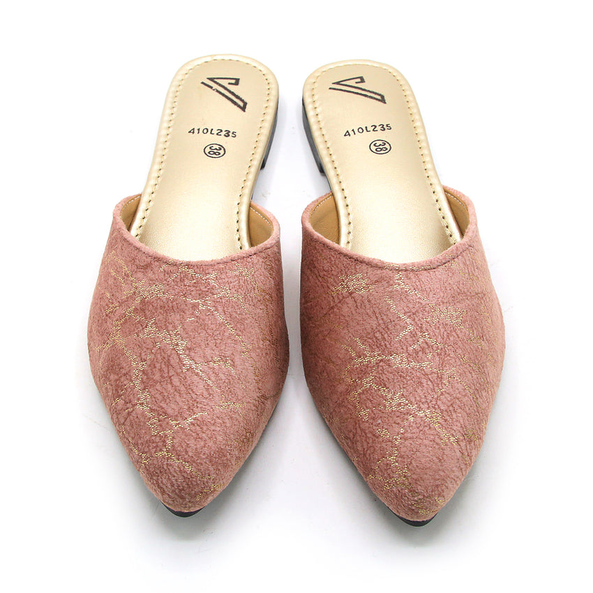 Women's Backless Pump - Peach