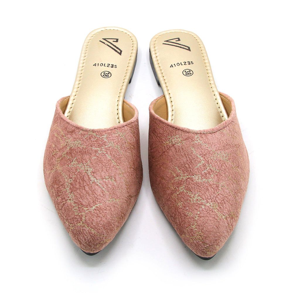 Valuable Women's Backless Pump - Peach, Women Backless Pumps, Chase Value, Chase Value