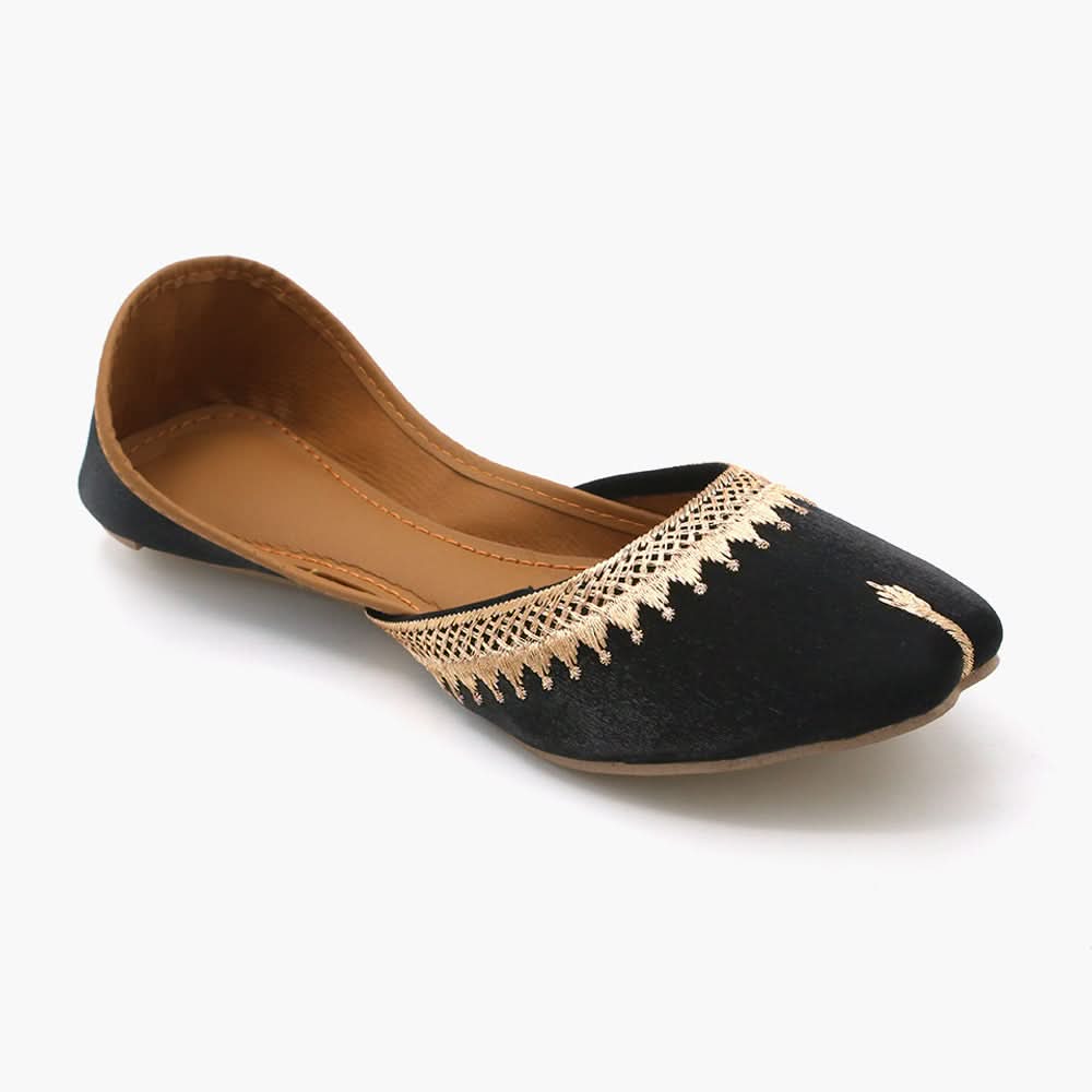 Women's Khussa - Black, Women Pumps, Chase Value, Chase Value