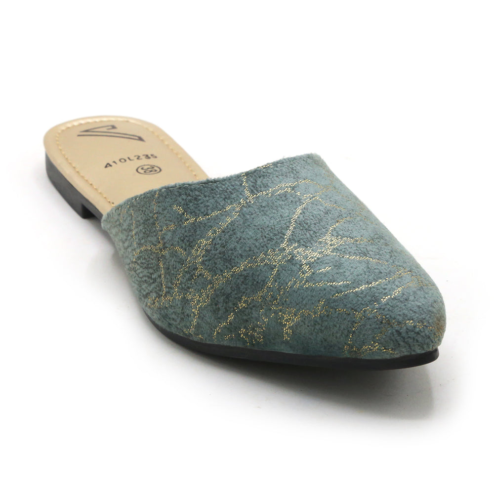 Valuable Women's Backless Pump - Light Green, Women Backless Pumps, Chase Value, Chase Value