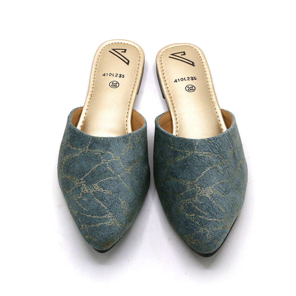 Valuable Women's Backless Pump - Light Green, Women Backless Pumps, Chase Value, Chase Value