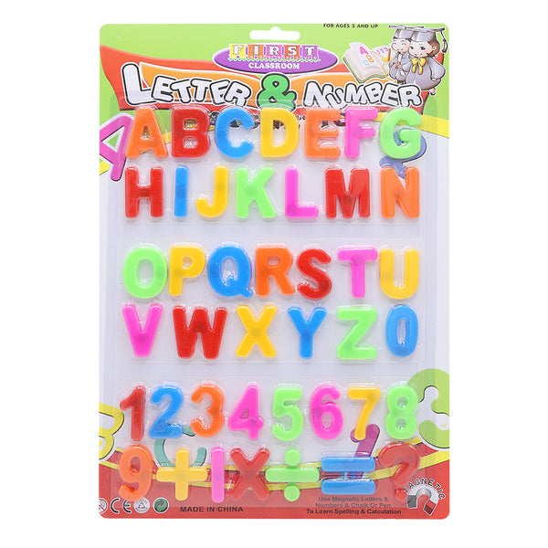 Magnetic Alphabet  & Numbers - Multi Color