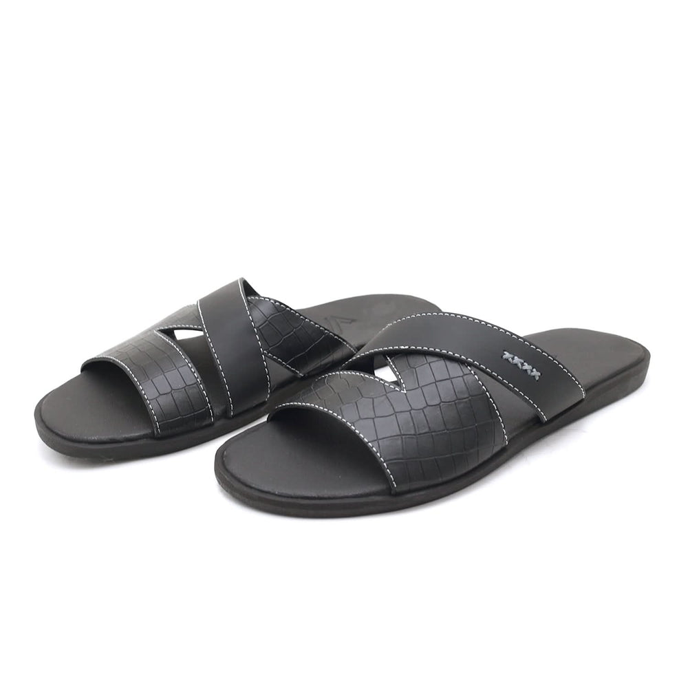 Men's Slippers - Black, Men's Slippers, Chase Value, Chase Value