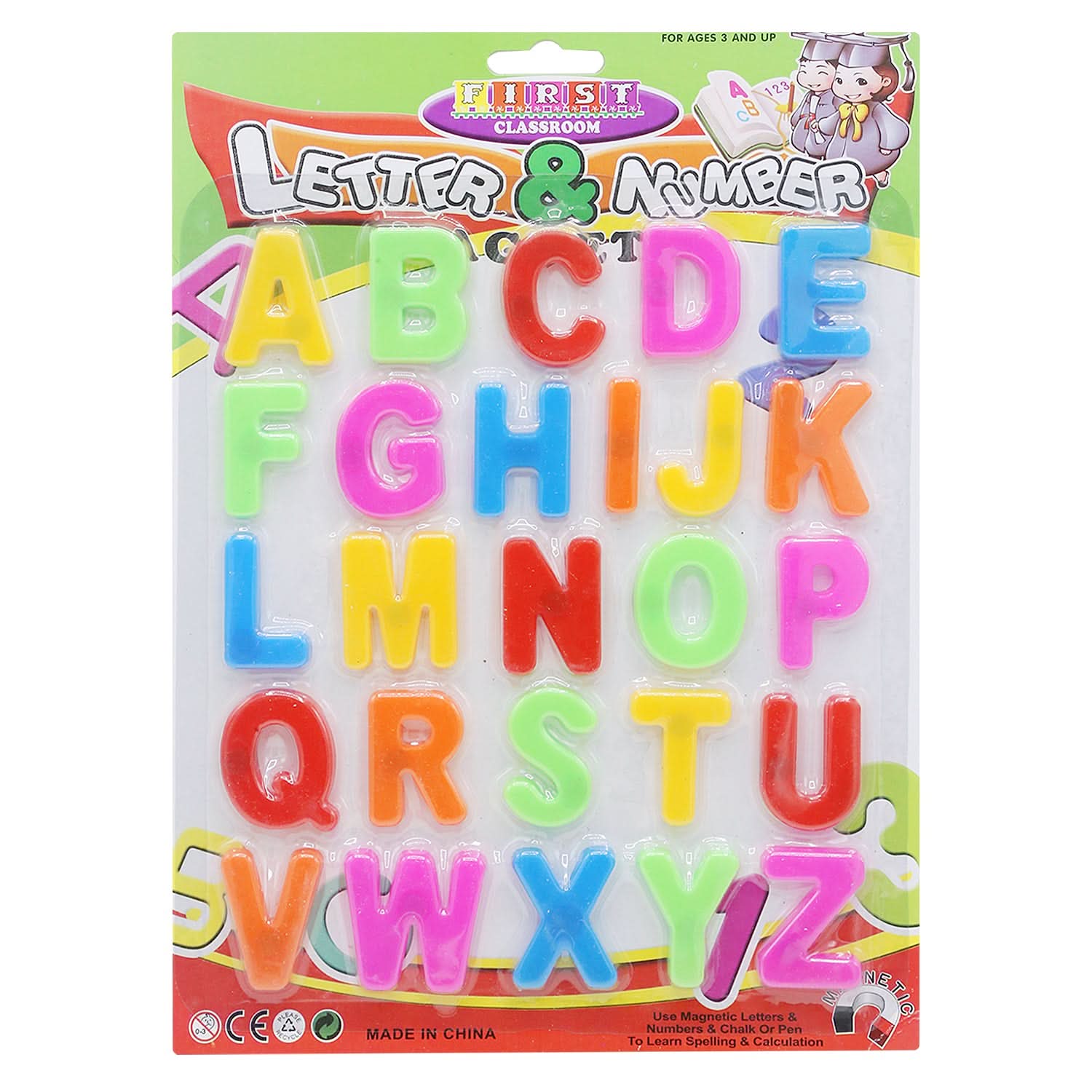 Magnetic Alphabet Letters Kit For Kids - Multi Color, Educational Toys, Chase Value, Chase Value