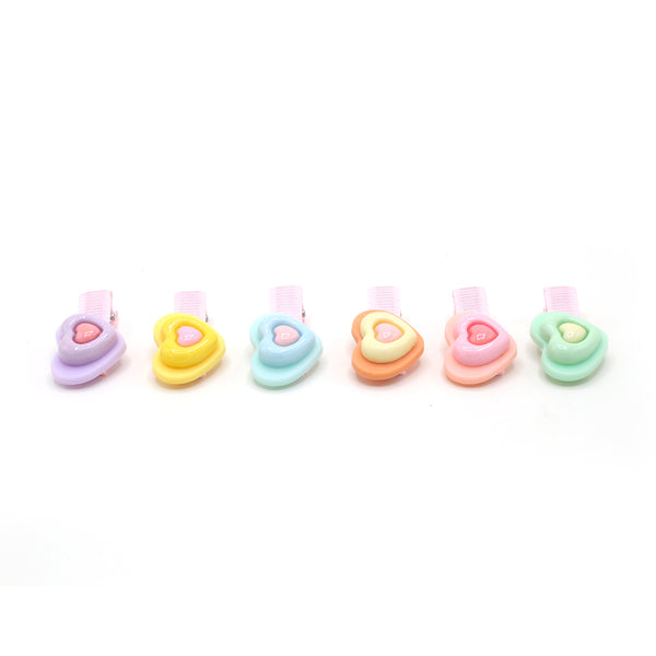 Fancy Hair Pin For Girls Pack Of 6 - Multi Color