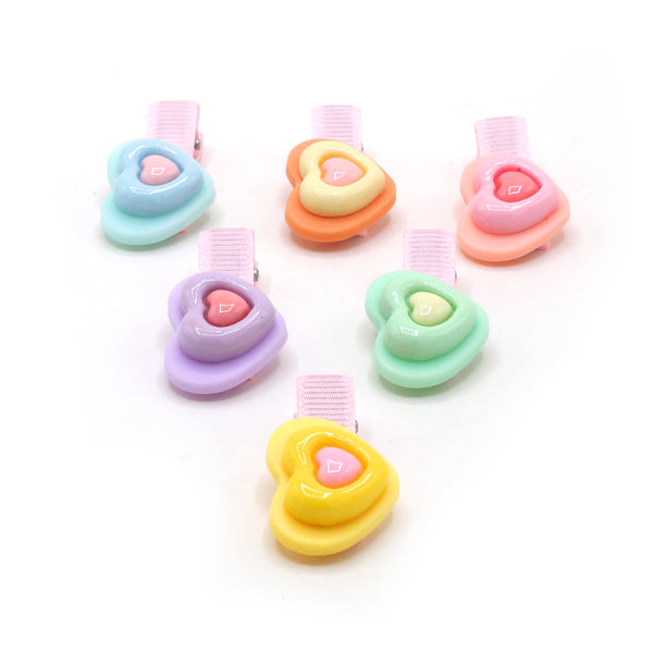 Fancy Hair Pin For Girls Pack Of 6 - Multi Color