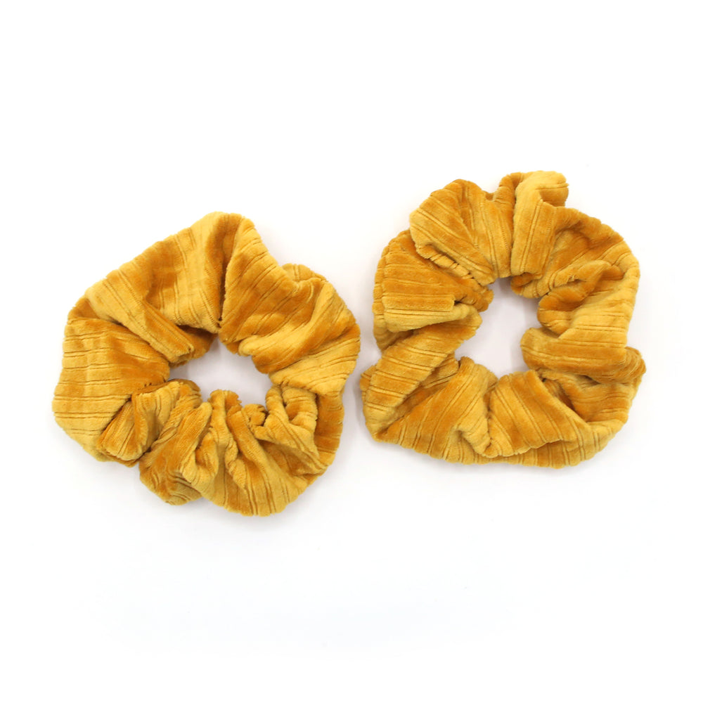 Scrunches For Girl Pack Of 2 - Mustard, Girls Hair Accessories, Chase Value, Chase Value