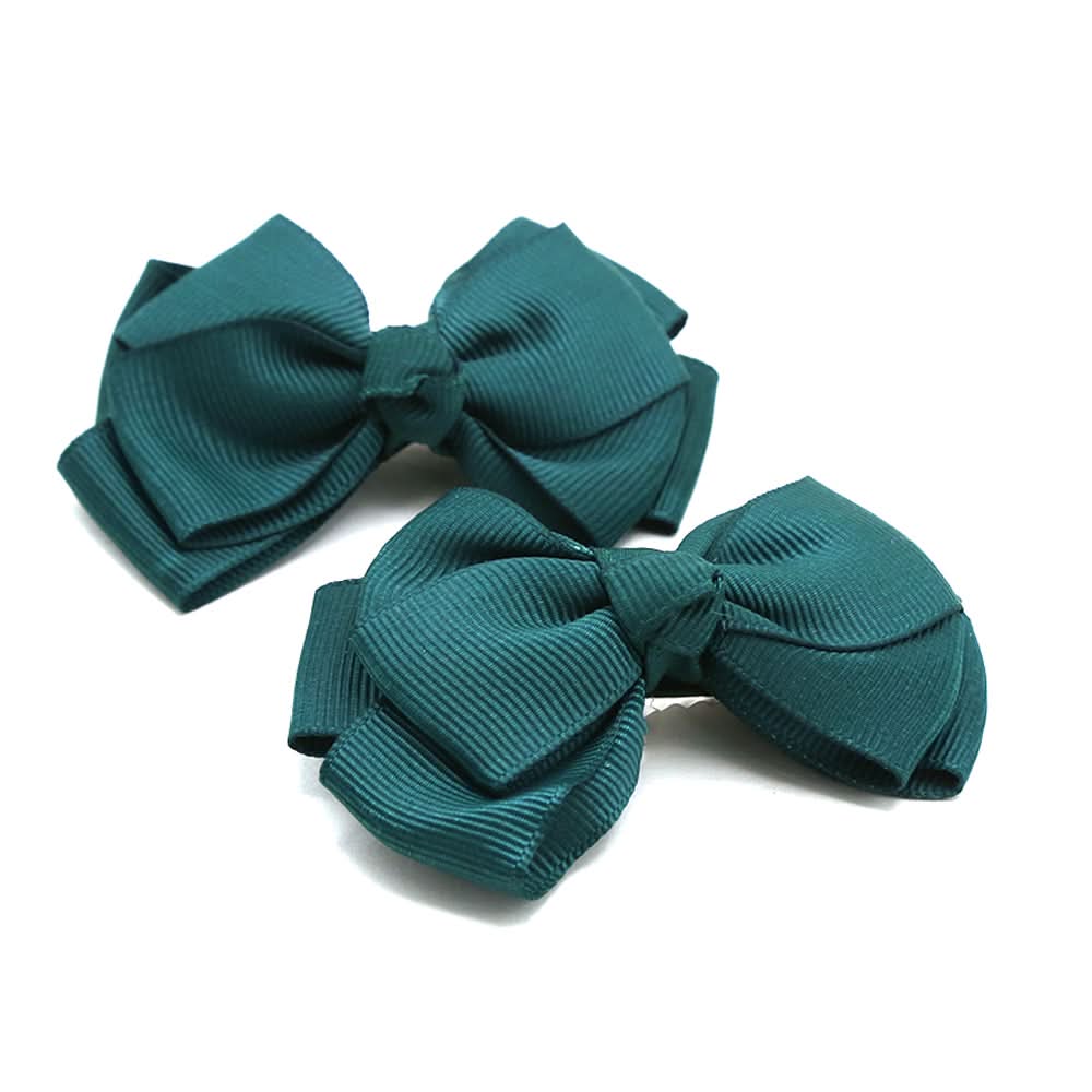 Girls Fancy Hair Pins Bow - Green, Girls Hair Accessories, Chase Value, Chase Value