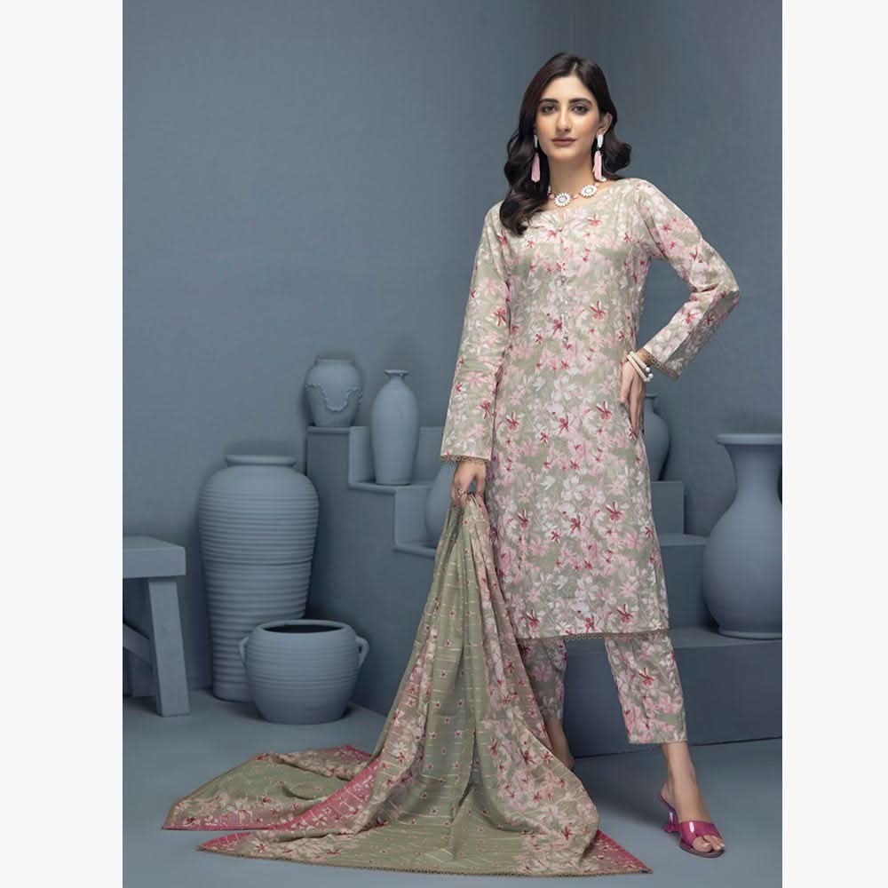 Identic Separates Mushk Lawn Unstitched 3Pcs Suit - 1, Women, 3Pcs Shalwar Suit, Regalia Textiles, Chase Value