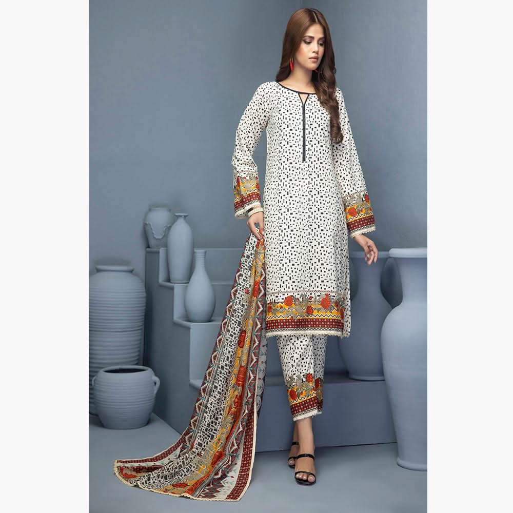 Identic Separates Mushk Lawn Unstitched 3Pcs Suit - 4, Women, 3Pcs Shalwar Suit, Regalia Textiles, Chase Value