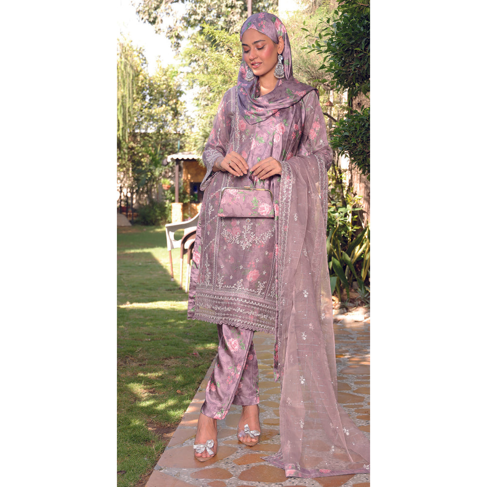 Eminent Silk Zari Embroidered Unstitched Suit - Lily, Women, 3Pcs Shalwar Suit, Eminent, Chase Value