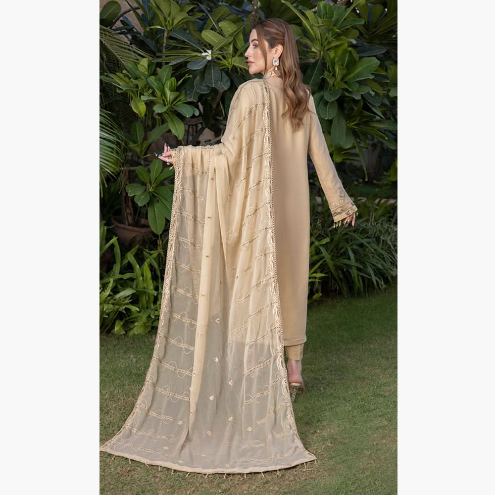 Schick Jhoom Luxury Chiffon Heavy Embroidered Unstitched 3Pcs Suit - 7, Women, 3Pcs Shalwar Suit, MI Creation, Chase Value