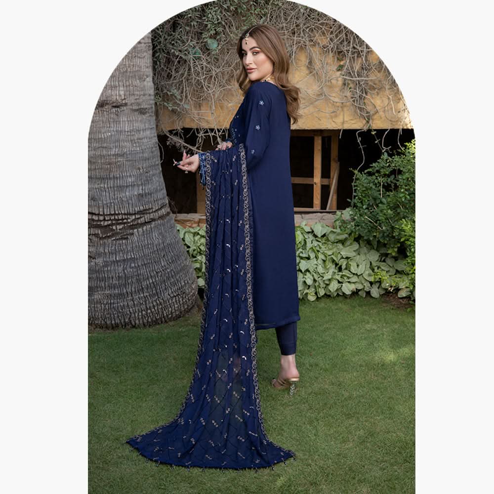 Schick Jhoom Luxury Chiffon Heavy Embroidered Unstitched 3Pcs Suit - 8, Women, 3Pcs Shalwar Suit, MI Creation, Chase Value