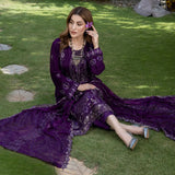 Schick Jhoom Luxury Chiffon Heavy Embroidered Unstitched 3Pcs Suit - 1, Women, 3Pcs Shalwar Suit, MI Creation, Chase Value