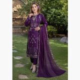 Schick Jhoom Luxury Chiffon Heavy Embroidered Unstitched 3Pcs Suit - 1, Women, 3Pcs Shalwar Suit, MI Creation, Chase Value