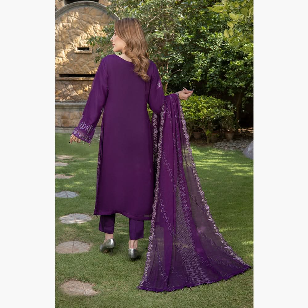 Schick Jhoom Luxury Chiffon Heavy Embroidered Unstitched 3Pcs Suit - 1, Women, 3Pcs Shalwar Suit, MI Creation, Chase Value