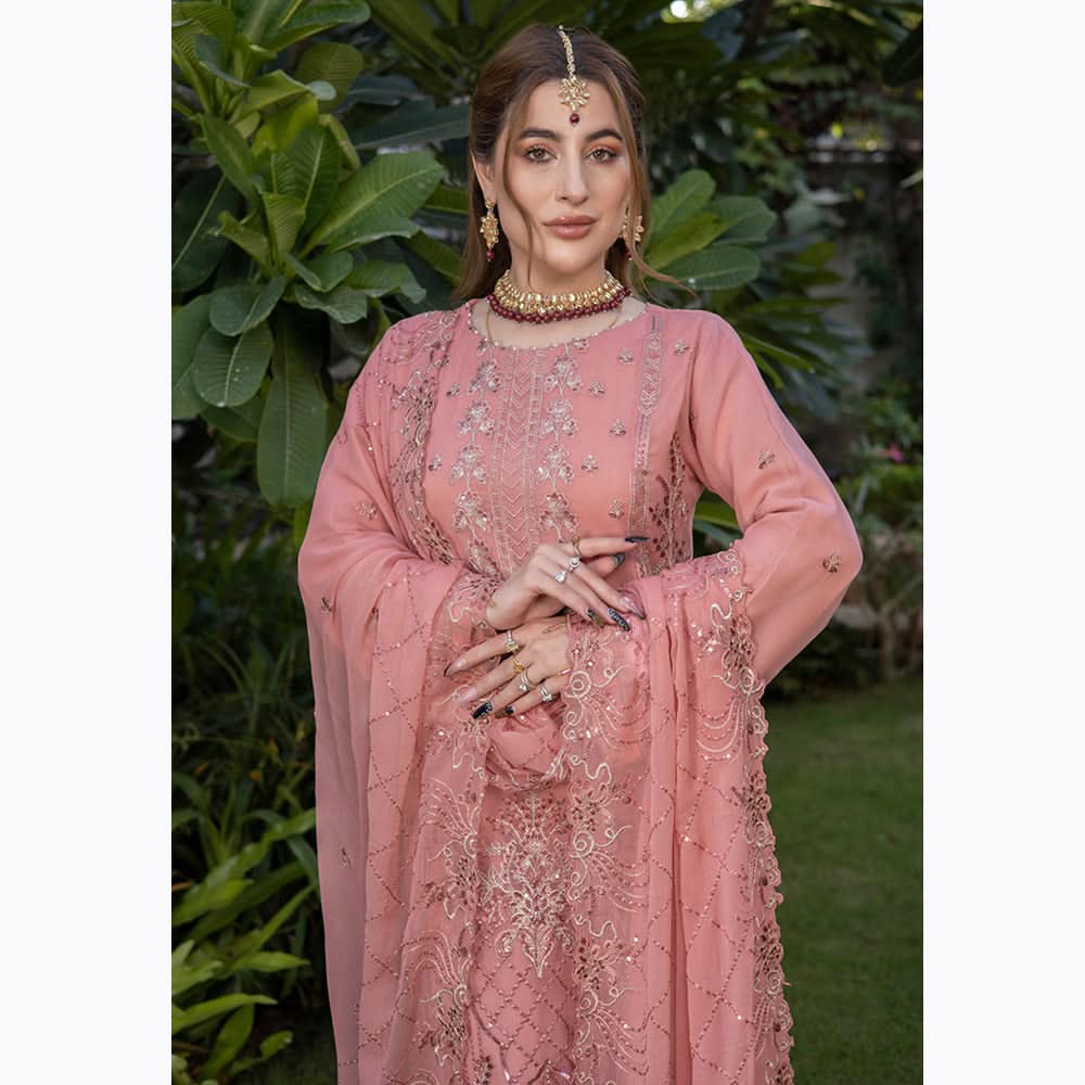 Schick Jhoom Luxury Chiffon Heavy Embroidered Unstitched 3Pcs Suit - 3, Women, 3Pcs Shalwar Suit, MI Creation, Chase Value