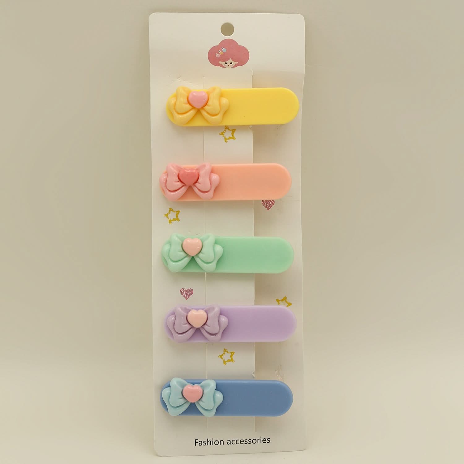 Girls Hair Pin Pack Of 5 - Multi Color, Girls Hair Accessories, Chase Value, Chase Value