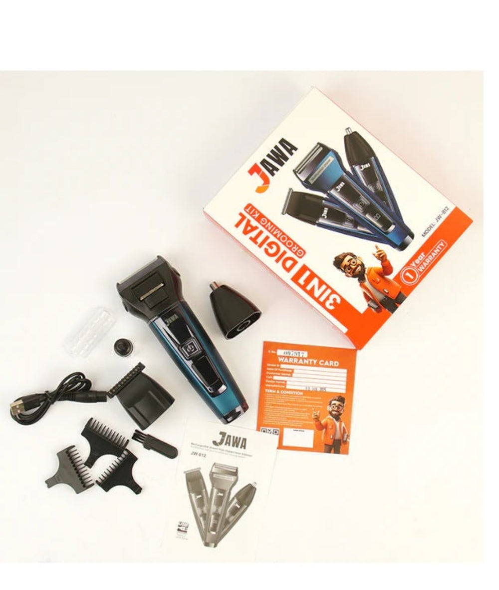 Jawa 3in1 Digital Grooming Kit JW-812, Shaver & Trimmers, Jawa, Chase Value
