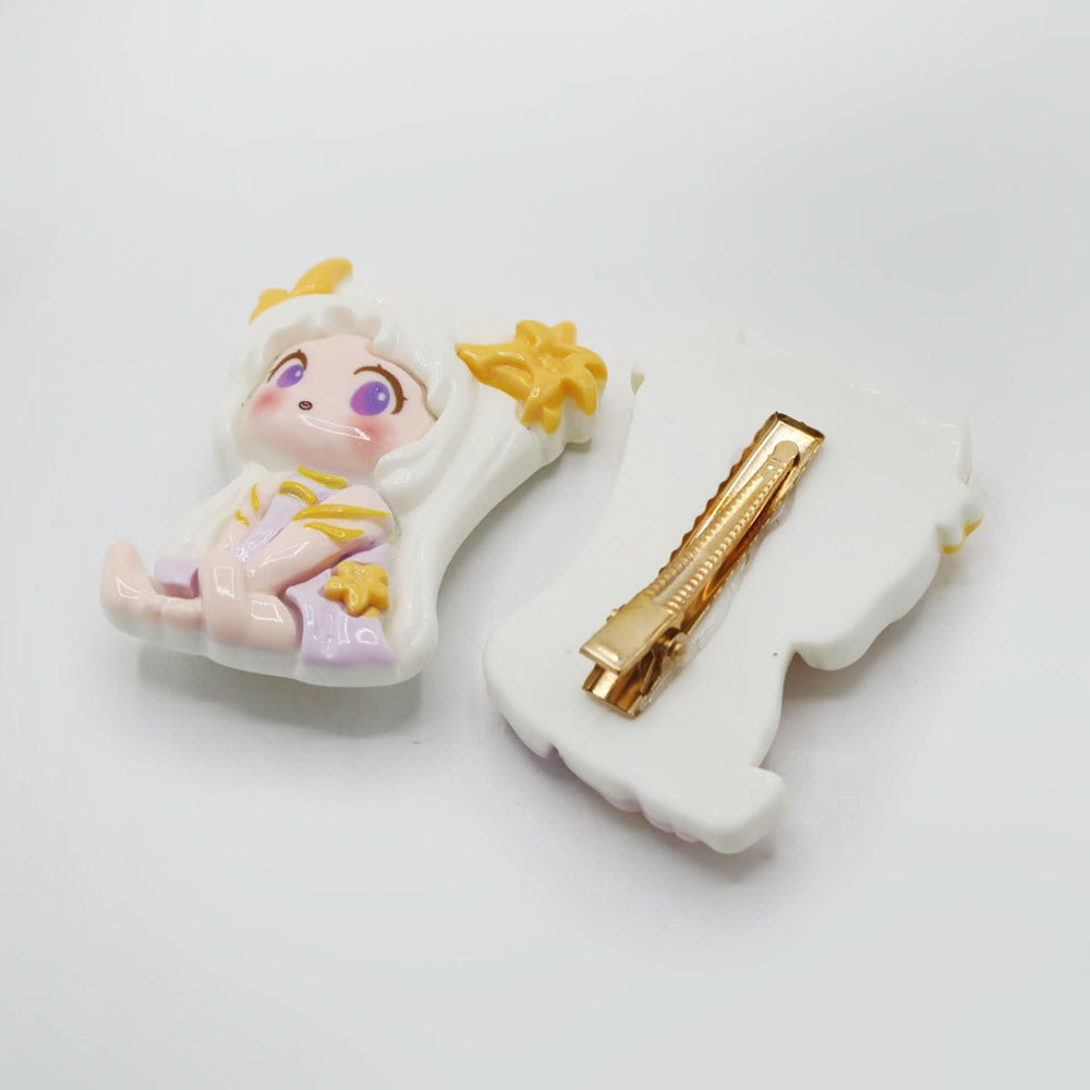 Hair Pins Pack of 2 - White, Girls Hair Accessories, Chase Value, Chase Value