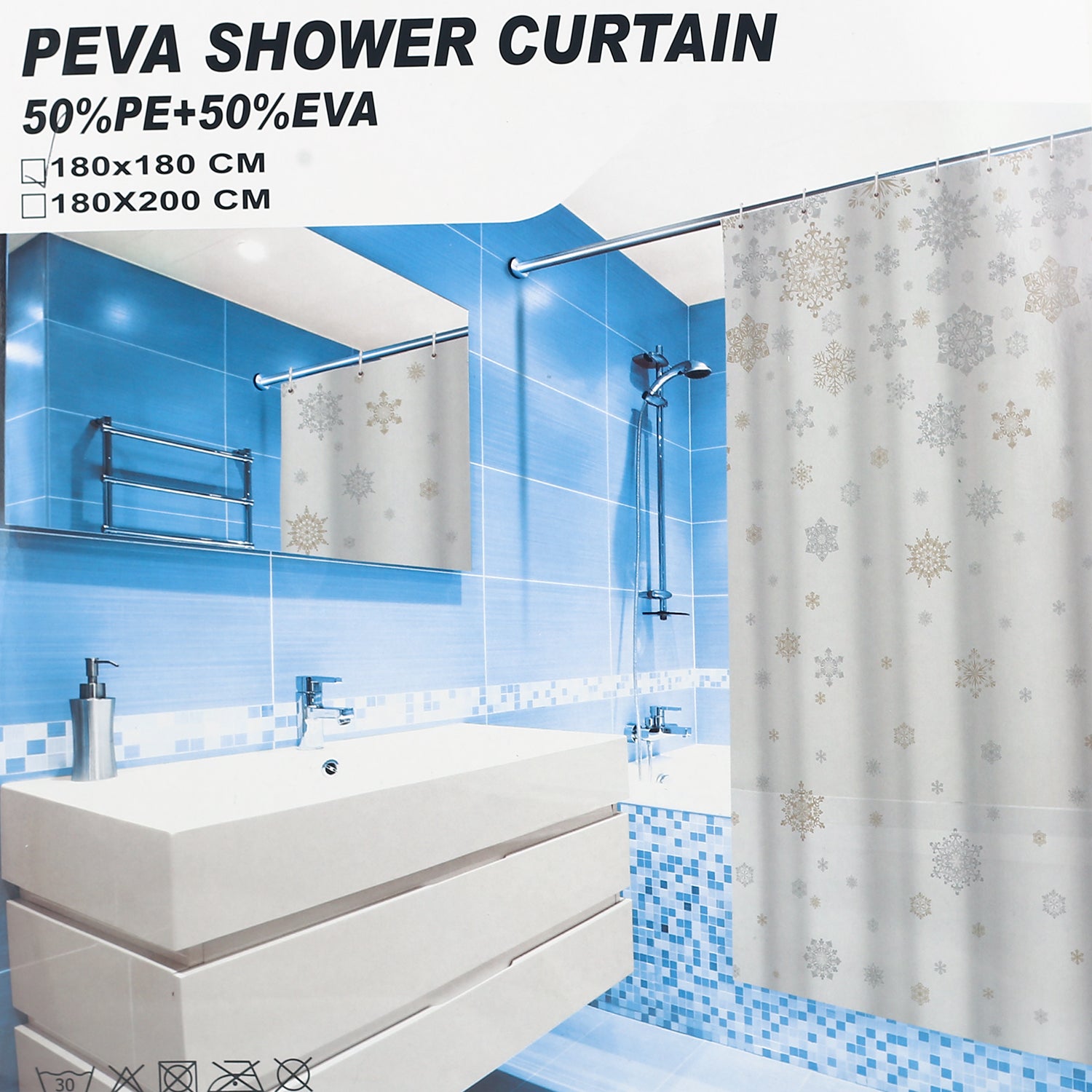 PEVA Shower Curtain 180x180, Shower Curtain, Chase Value, Chase Value