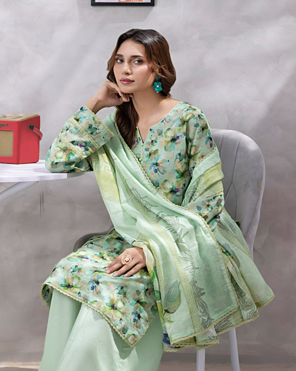 Salina Women’s 3PC Printed Suit-4, Women, 3Pcs Shalwar Suit, Chase Value, Chase Value