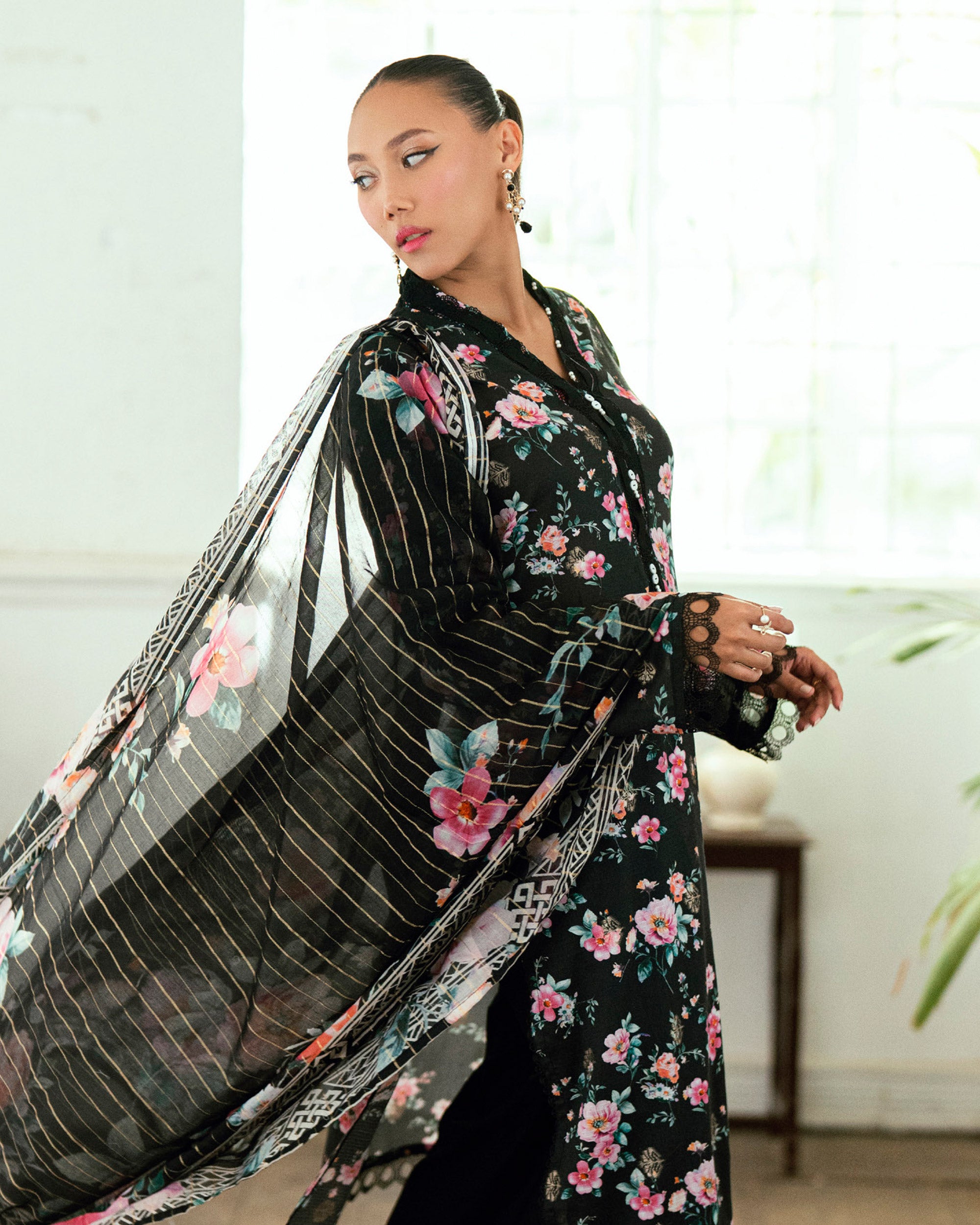 Salina Women’s 3PC Printed Suit-8, Women, 3Pcs Shalwar Suit, Chase Value, Chase Value