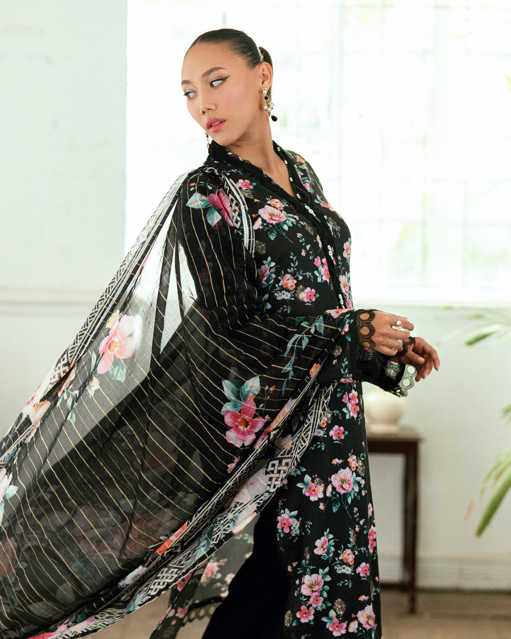 Salina Women’s 3PC Printed Suit-8, Women, 3Pcs Shalwar Suit, Chase Value, Chase Value